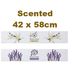 Scented Drawer Liners, Size 42x58cm x 6 Sheets - Assorted Fragrances